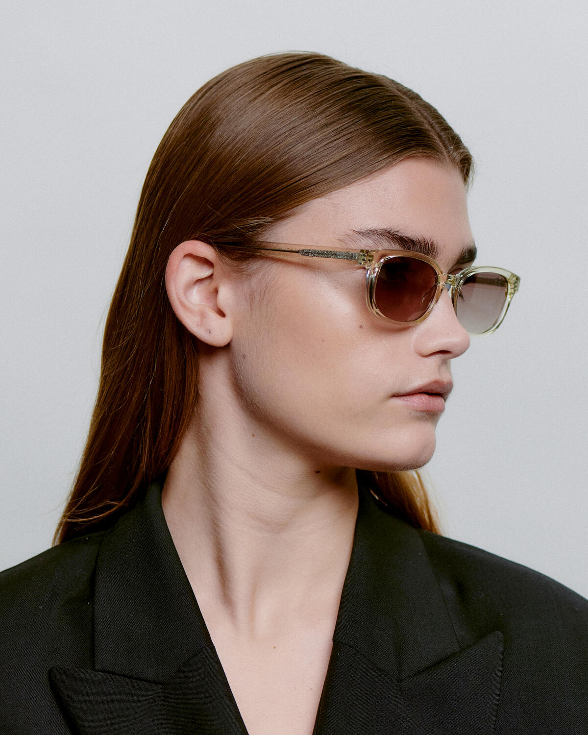 Charlie solbrille - Ecru Transparent